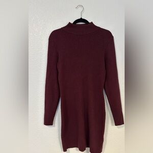 Abercrombie & Fitch Deep Burgundy Turtleneck Sweater